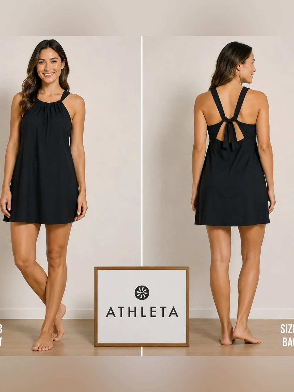 Athleta Kokomo Black Swim Dress Small